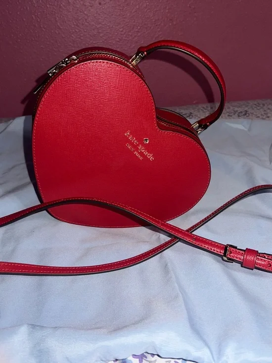 kate spade Red Heart-Shaped Mini Top-Handle Bag - Picture 3 of 4